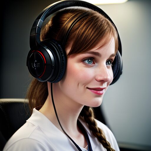girl with gaming headset